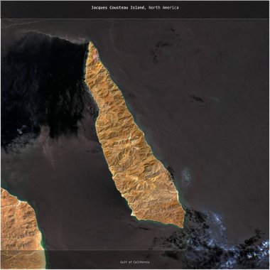Kaliforniya Körfezi 'ndeki Jacques Cousteau Adası, Meksika' ya ait, 14 Haziran 2024 'te çekilmiş bir uydu görüntüsünün karesini aldı.