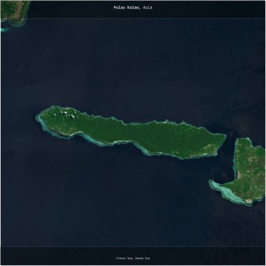Endonezya 'ya ait Banda Denizi' ndeki Pulau Kalao, 11 Nisan 2021 'de çekilmiş bir uydu görüntüsünün karesini aldı.