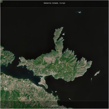 Yunanistan 'a ait Ege Denizi' ndeki Kalavria Adası, 22 Eylül 2023 'te çekilen uydu görüntüsünün karesini aldı.
