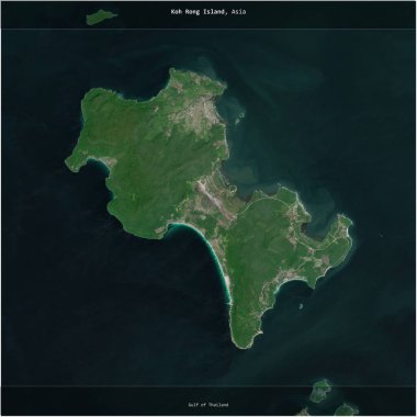 Tayland Körfezi 'ndeki Koh Rong Adası, Kamboçya' ya ait, 4 Aralık 2020 'de çekilmiş bir uydu görüntüsü.