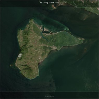 Tayland 'a ait Malacca Boğazı' ndaki Ko Libong Adası 11 Nisan 2023 'te çekilmiş bir uydu görüntüsüyle karesini aldı.