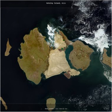 Rusya 'ya ait Doğu Sibirya Denizi' ndeki Kotelny Adası 11 Ağustos 2023 'te çekilmiş bir uydu görüntüsüyle karesini aldı.