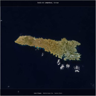 Akdeniz 'deki Isola di Lampedusa - İtalya' ya ait Doğu Havzası, 9 Ekim 2023 'te çekilen uydu görüntüsünün karesini aldı.