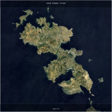 Yunanistan 'a ait Ege Denizi' ndeki Leros Adası, 7 Ocak 2023 'te çekilen bir uydu görüntüsünün karesini aldı.