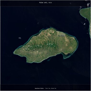 Endonezya 'ya ait Timor Denizi' ndeki Pulau Leti, 22 Nisan 2023 'te çekilmiş bir uydu görüntüsünün karesini aldı.