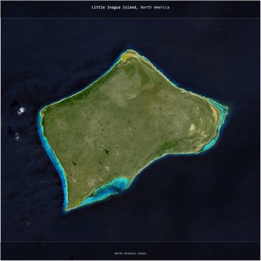 Bahamalar 'a ait Kuzey Atlantik Okyanusu' ndaki küçük Inagua Adası 22 Mart 2020 'de çekilmiş bir uydu görüntüsüyle karesini aldı.