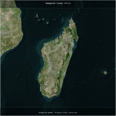 Madagaskar 'ın Hint Okyanusu' ndaki Madagaskar Adası, 6 Haziran 2022 'de çekilmiş bir uydu görüntüsüyle karesini aldı.