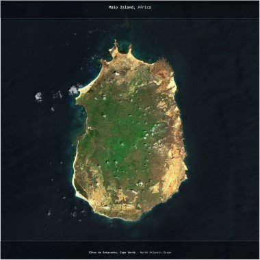 Kuzey Atlantik Okyanusu 'ndaki Maio Adası, Cape Verde' ye ait, 20 Eylül 2021 'de çekilmiş bir uydu görüntüsüyle karesini aldı.