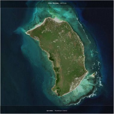 Mozambik Kanalı 'ndaki Ilha Matemo, 1 Haziran 2020' de bir uydu görüntüsünün karesini aldı.
