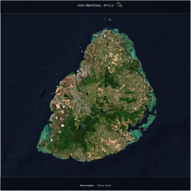 Mauritius Adası, Hint Okyanusu 'nda Mauritius Adası, 4 Kasım 2021' de çekilmiş bir uydu görüntüsüyle karesini aldı.