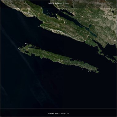 Hırvatistan 'a ait Adriyatik Denizi' ndeki Meleda Adası, 16 Ekim 2022 'de çekilmiş bir uydu görüntüsünün karesini aldı.