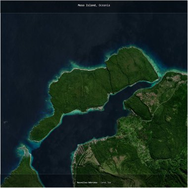 Vanuatu 'ya ait Mercan Denizi' ndeki Moso Adası, 3 Eylül 2019 'da çekilmiş bir uydu görüntüsünün karesini aldı.