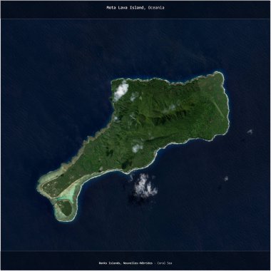 Vanuatu 'ya ait Mercan Denizi' ndeki Mota Lava Adası 8 Mayıs 2020 'de çekilmiş bir uydu görüntüsüyle karesini aldı.