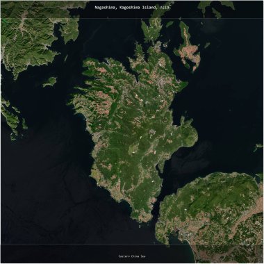 Japonya 'ya ait Doğu Çin Denizi' ndeki Nagashima, Kagoshima Adası, 31 Mayıs 2021 'de çekilmiş bir uydu görüntüsünün karesini aldı.