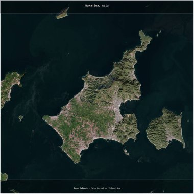 Japonya 'ya ait Seto Naikai ya da İç Denizi' nde Nakajima, 27 Temmuz 2021 'de çekilmiş bir uydu görüntüsünün karesini aldı.