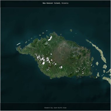 Bismarck Denizi 'ndeki Papua Yeni Gine' ye ait Yeni Hanover Adası 13 Şubat 2023 'te çekilmiş bir uydu görüntüsüyle karesini aldı.