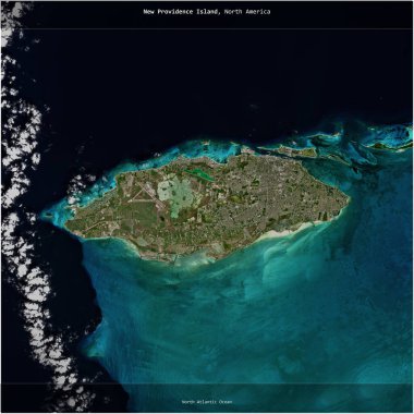 Bahamalar 'a ait Kuzey Atlantik Okyanusu' ndaki Yeni Providence Adası 22 Ocak 2021 'de çekilmiş bir uydu görüntüsüyle karesini aldı.