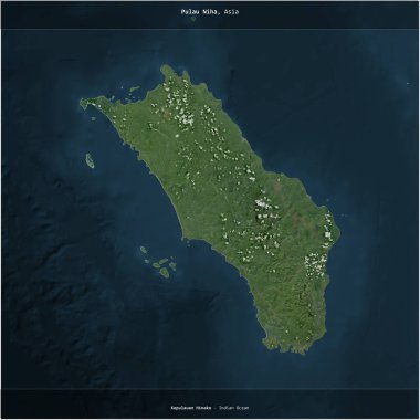Endonezya 'ya ait Hint Okyanusu' ndaki Pulau Niha, 23 Aralık 2015 'te çekilen uydu görüntüsünün karesini aldı.
