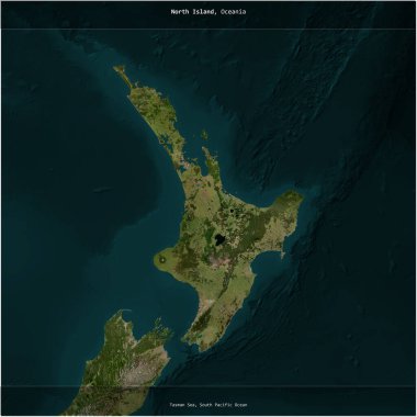 Tasman Denizi 'ndeki Kuzey Adası, Yeni Zelanda' ya ait. 6 Mart 2023 'te çekilmiş bir uydu görüntüsünün karesini aldı.