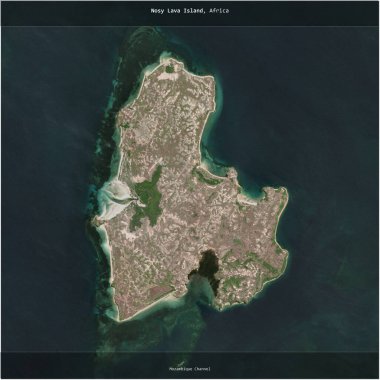 Madagaskar 'a ait Mozambik Kanalı' ndaki Meraklı Lav Adası 10 Eylül 2023 'te çekilmiş bir uydu görüntüsünün karesini aldı.