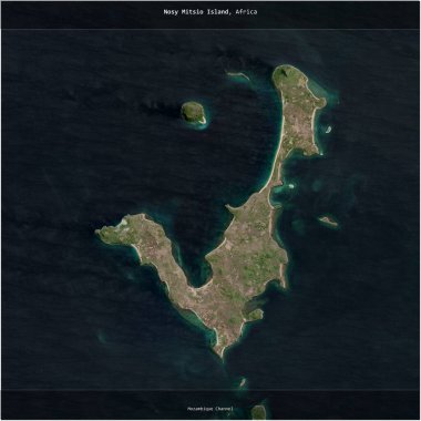 Madagaskar 'a ait Mozambik Kanalı' ndaki Meraklı Mitsio Adası, 24 Şubat 2023 'te çekilen bir uydu görüntüsünün karesini aldı.