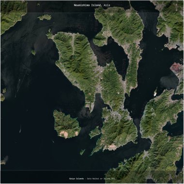Japonya 'ya ait Seto Naikai veya İç Denizi' ndeki Noumishima Adası, 21 Nisan 2021 'de çekilmiş bir uydu görüntüsüyle karesini aldı.