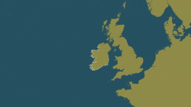 İrlanda haritası - süzül. Sınır. Desen.