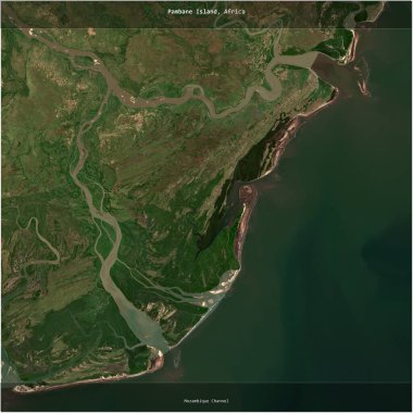 Mozambik Kanalı 'ndaki Pambane Adası, 14 Haziran 2023' te çekilen bir uydu görüntüsünün karesini aldı.