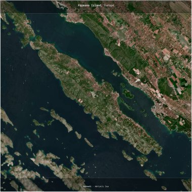 Hırvatistan 'a ait Adriyatik Denizi' ndeki Pasmano Adası, 9 Ekim 2023 'te çekilen uydu görüntüsünün karesini aldı.