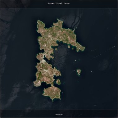 Yunanistan 'a ait Ege Denizi' ndeki Patmos Adası, 26 Temmuz 2023 'te çekilmiş bir uydu görüntüsünün karesini aldı.