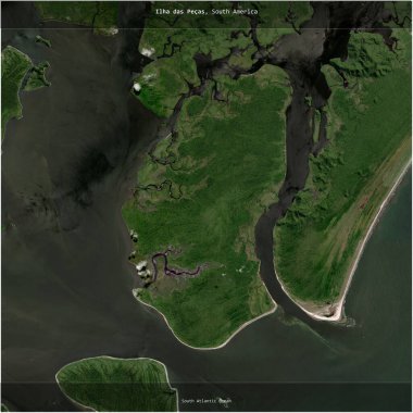 Brezilya 'ya ait Güney Atlantik Okyanusu' ndaki Ilha das Pecas, 19 Nisan 2023 'te çekilmiş bir uydu görüntüsünün karesini aldı.