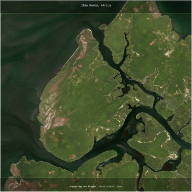 Kuzey Atlantik Okyanusu 'ndaki Ilha Ponta, Gine-Bissau' ya ait, 24 Nisan 2023 'te çekilen uydu görüntüsünün karesini aldı.