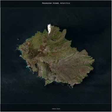 Hint Okyanusu 'ndaki ele geçirilmiş ada, Fransa' ya ait, 27 Mart 2018 'de çekilmiş bir uydu görüntüsünün karesini aldı.