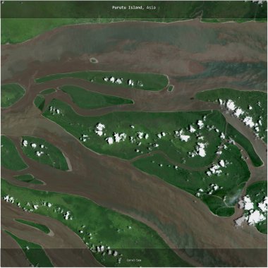 Mercan Denizi 'ndeki Papua Yeni Gine' ye ait Purutu Adası, 26 Ekim 2022 'de çekilmiş bir uydu görüntüsüyle karesini aldı.