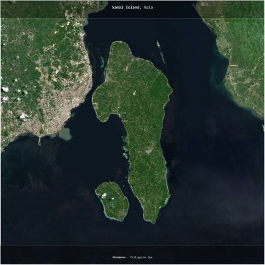 Filipinler Denizi 'ndeki Samal Adası, 25 Temmuz 2021' de çekilen bir uydu görüntüsüyle karesini aldı.