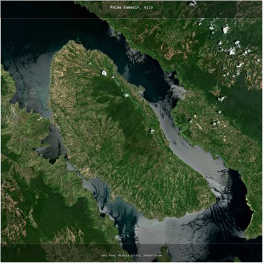 Endonezya 'ya ait Toba Gölü' ndeki Pulau Samosir, 13 Ekim 2021 'de çekilmiş bir uydu görüntüsünün karesini aldı.