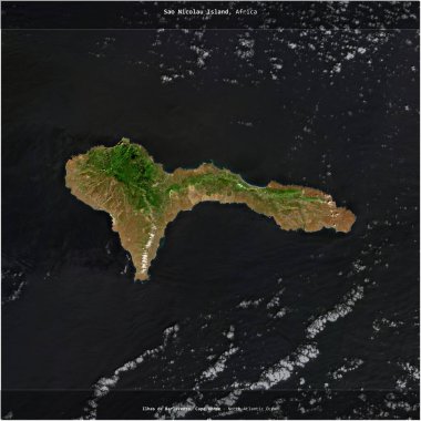 Kuzey Atlantik Okyanusu 'ndaki Sao Nicolau Adası, Cape Verde' ye ait, 18 Ekim 2020 'de çekilmiş bir uydu görüntüsüyle karesini aldı.
