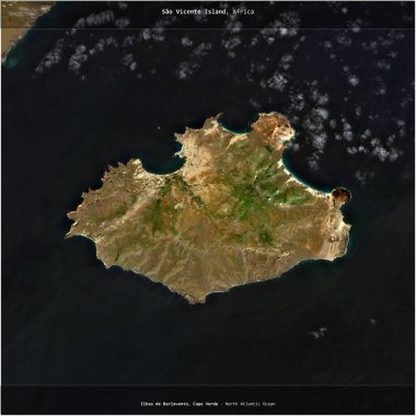 Kuzey Atlantik Okyanusu 'ndaki Sao Vicente Adası, Cape Verde' ye ait, 18 Ekim 2020 'de çekilmiş bir uydu görüntüsüyle karesini aldı.