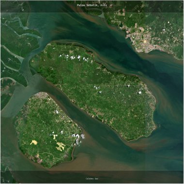 Celebes Denizi 'ndeki Pulau Sebatik, 29 Temmuz 2021' de çekilen uydu görüntüsünün karesini aldı.