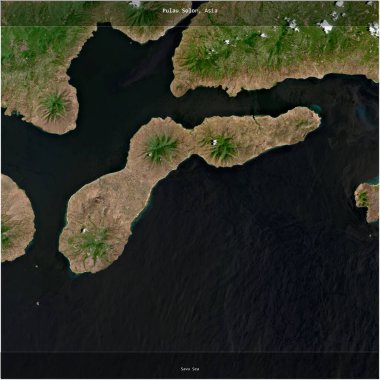 Endonezya 'ya ait Savu Denizi' ndeki Pulau Solor, 20 Ekim 2023 'te çekilmiş bir uydu görüntüsünün karesini aldı.