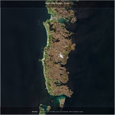 Birleşik Krallık 'a ait Kuzey Atlantik Okyanusu' ndaki Güney Uist Adası, 24 Mayıs 2018 'de çekilmiş bir uydu görüntüsüyle karesini aldı.