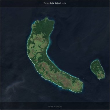 Hindistan 'a ait Andaman veya Burma Denizi' ndeki Tarasa Dwip Adası, 6 Aralık 2021 'de çekilmiş bir uydu görüntüsüyle karesini aldı.