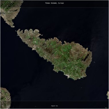Yunanistan 'a ait Ege Denizi' ndeki Tinos Adası, 26 Aralık 2022 'de çekilmiş bir uydu görüntüsüyle kareye eklendi.