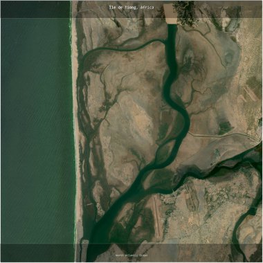 Kuzey Atlantik Okyanusu 'ndaki Ile de Tiong, Senegal, Moritanya, 23 Aralık 2023' te çekilen uydu görüntüsünün karesini aldı.