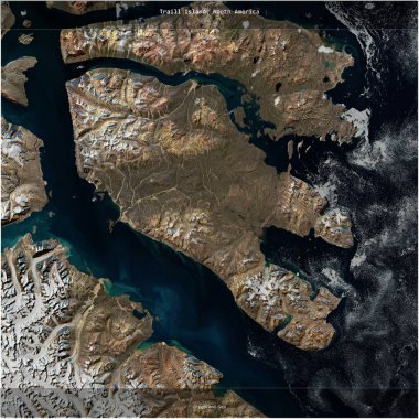 Grönland Denizi 'ndeki Traill Adası, 13 Ağustos 2023' te çekilen uydu görüntüsü ile karesini aldı.