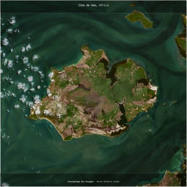 Kuzey Atlantik Okyanusu 'ndaki Ilha de Uno, Gine-Bissau' ya ait, 13 Mayıs 2024 'te çekilen bir uydu görüntüsünün karesini aldı.