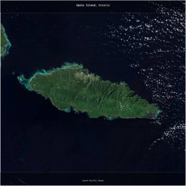 Samoa 'ya ait Güney Pasifik Okyanusu' ndaki Upolu Adası, 23 Nisan 2024 'te çekilmiş bir uydu görüntüsünün karesini aldı.