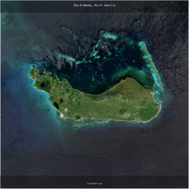 Haiti 'ye ait Karayip Denizi' ndeki Ile-a-Vache, 6 Nisan 2023 'te çekilmiş bir uydu görüntüsünün karesini aldı.