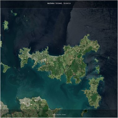 Yeni Zelanda 'ya ait Güney Pasifik Okyanusu' ndaki Waiheke Adası, 24 Aralık 2021 'de çekilmiş bir uydu görüntüsüyle karesini aldı.