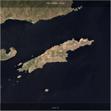Yunanistan 'a ait Ege Denizi' ndeki Ydra Adası, 24 Temmuz 2023 'te çekilmiş bir uydu görüntüsünün karesini aldı.